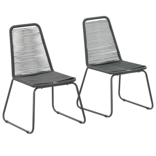 Outdoor Chairs 2 Pcs Poly Rattan Black Aaaax