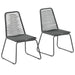 Outdoor Chairs 2 Pcs Poly Rattan Black Aaaax