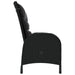 Outdoor Chairs 2 Pcs Poly Rattan Black Tobplo