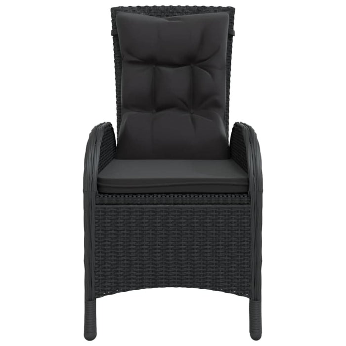 Outdoor Chairs 2 Pcs Poly Rattan Black Tobplo