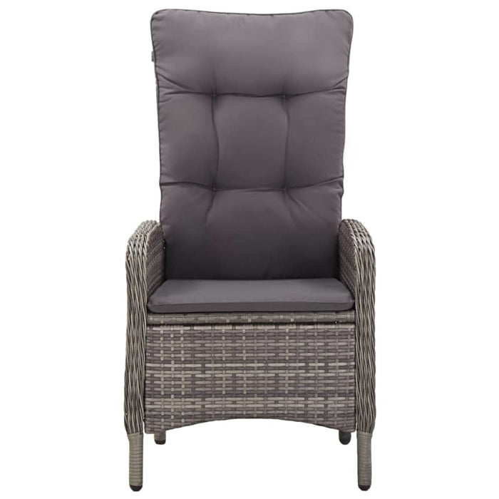 Outdoor Chairs 2 Pcs Poly Rattan Grey Alxok