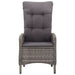 Outdoor Chairs 2 Pcs Poly Rattan Grey Alxok