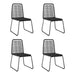 Outdoor Chairs 4 Pcs Poly Rattan Black Totoox