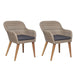 Outdoor Chairs With Cushions 2 Pcs Poly Rattan Brown Aaopl