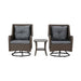 Outdoor Chairs Patio Furniture Lounge Setting 3 Pcs Wicker