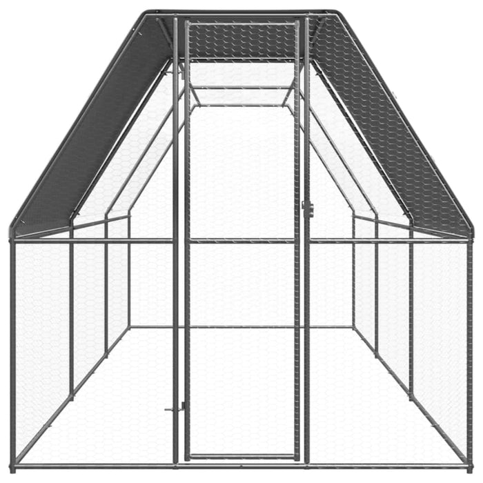 Outdoor Chicken Cage 2x6x2 m Galvanised Steel Tbnktxb