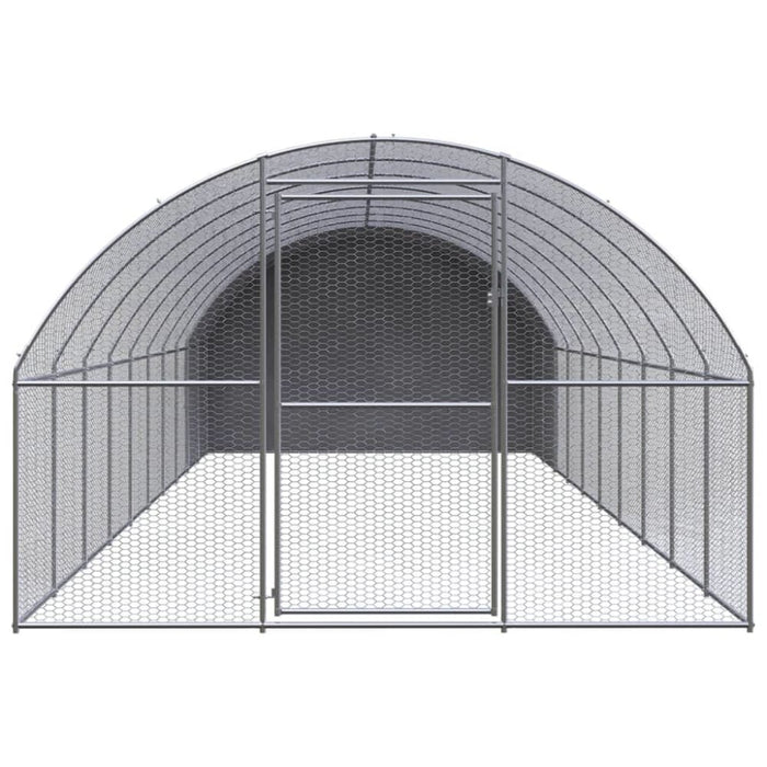 Outdoor Chicken Coop 3x10x2 m Galvanised Steel Tbkpail