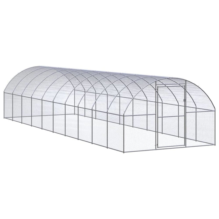 Outdoor Chicken Coop 3x10x2 m Galvanised Steel Tbkpali