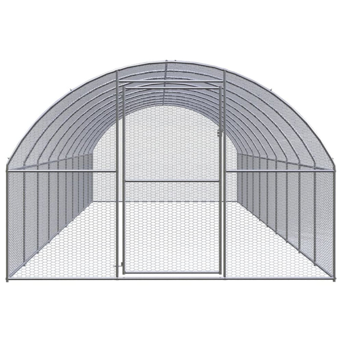 Outdoor Chicken Coop 3x10x2 m Galvanised Steel Tbkpali