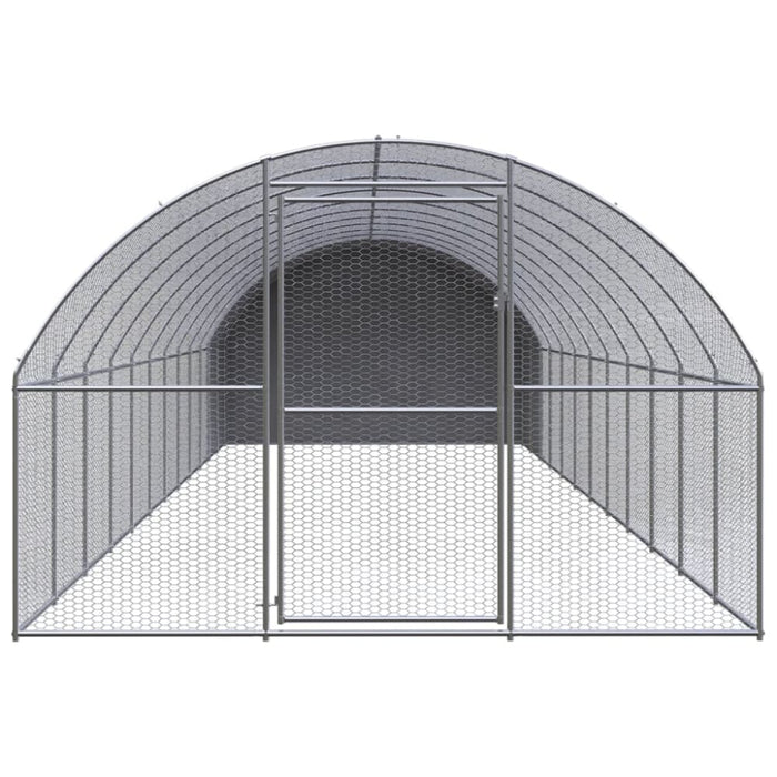 Outdoor Chicken Coop 3x12x2 m Galvanised Steel Tbkpaii