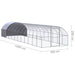 Outdoor Chicken Coop 3x12x2 m Galvanised Steel Tbkpaii