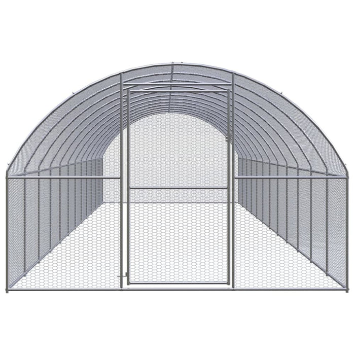 Outdoor Chicken Coop 3x12x2 m Galvanised Steel Tbkpaln