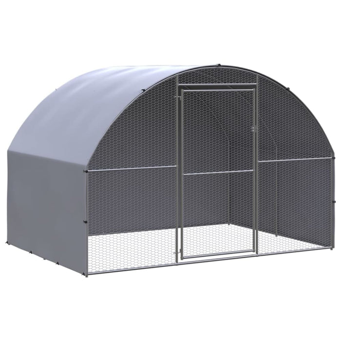 Outdoor Chicken Coop 3x2x2 m Galvanised Steel Tbkpaix
