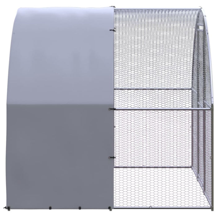 Outdoor Chicken Coop 3x2x2 m Galvanised Steel Tbkpaix
