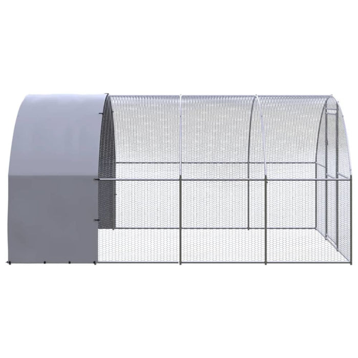 Outdoor Chicken Coop 3x4x2 m Galvanised Steel Tbkpait