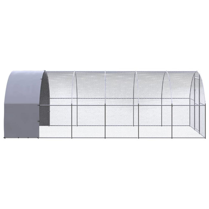 Outdoor Chicken Coop 3x6x2 m Galvanised Steel Tbkpaia
