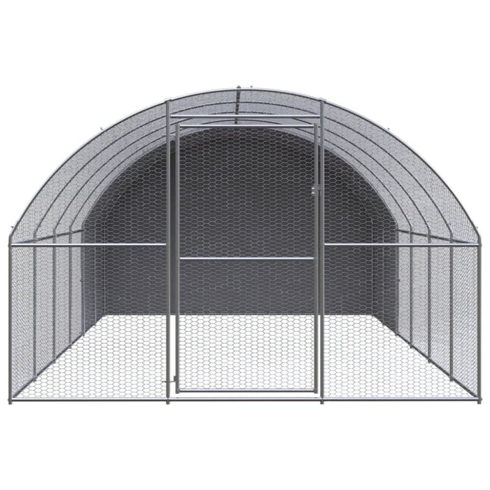 Outdoor Chicken Coop 3x6x2 m Galvanised Steel Tbkpaia