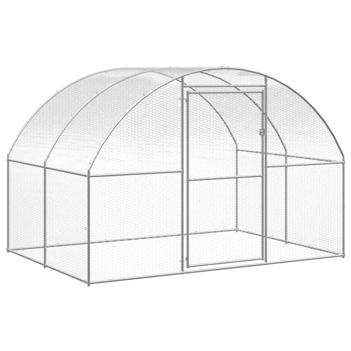 Outdoor Chicken Coop 3x8x2 m Galvanised Steel Tbkpaip