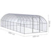 Outdoor Chicken Coop 3x8x2 m Galvanised Steel Tbkpall