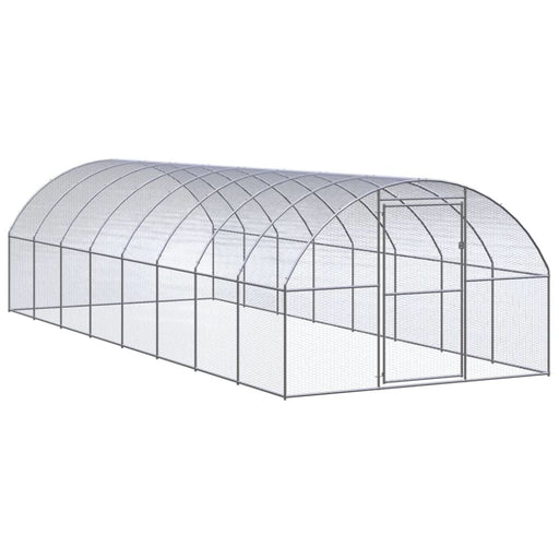 Outdoor Chicken Coop 3x8x2 m Galvanised Steel Tbkpall