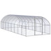 Outdoor Chicken Coop 3x8x2 m Galvanised Steel Tbkpall