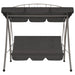 Outdoor Convertible Swing Bench with Canopy Anthracite