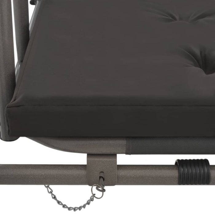 Outdoor Convertible Swing Bench with Canopy Anthracite