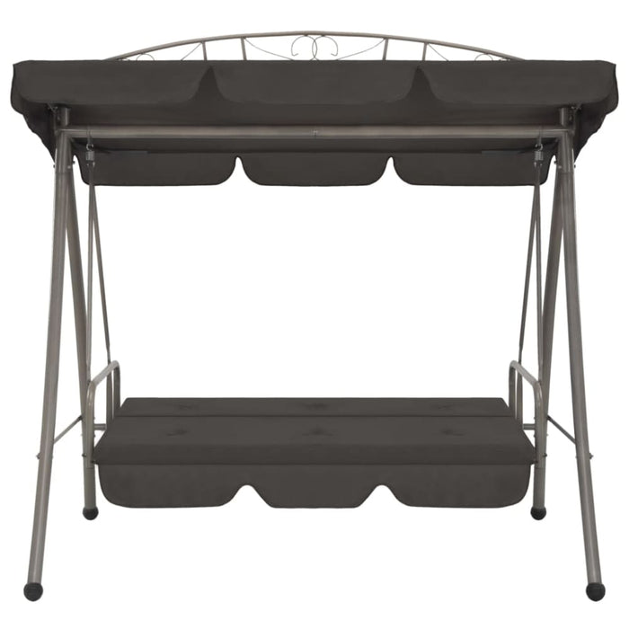Outdoor Convertible Swing Bench with Canopy Anthracite