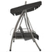 Outdoor Convertible Swing Bench with Canopy Anthracite