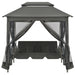 Outdoor Convertible Swing Bench with Canopy Anthracite
