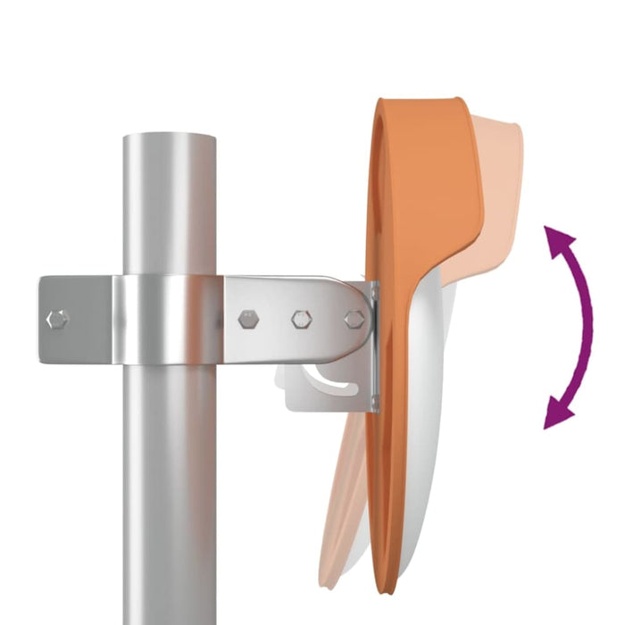 Outdoor Convex Traffic Mirror Orange ø30 Cm Polycarbonate