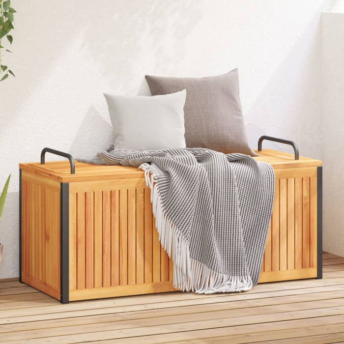 Outdoor Cushion Box 110x45x42/53 Cm Solid Wood Acacia