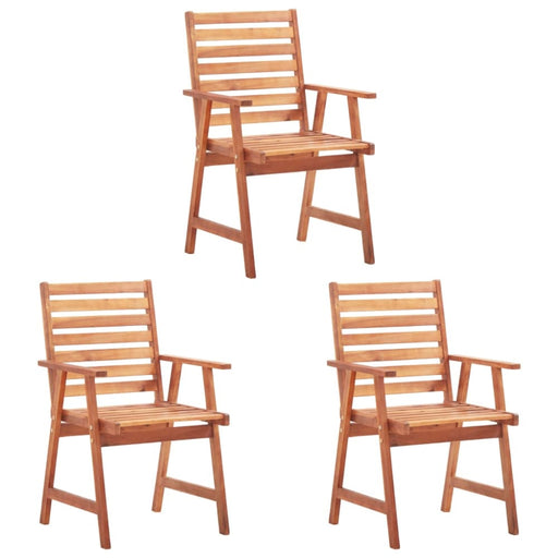 Outdoor Dining Chairs 3 Pcs Solid Acacia Wood Altot