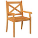 Outdoor Dining Chairs 3 Pcs Solid Wood Acacia Tobtbl