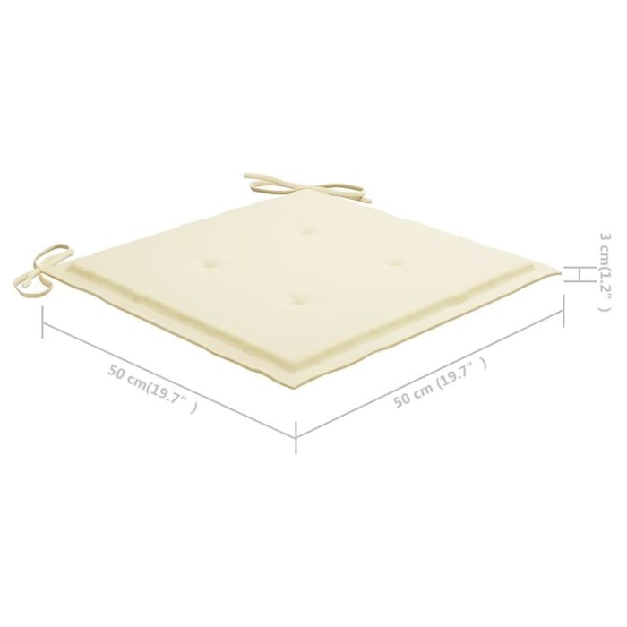 Outdoor Dining Chairs 4 Pcs with Cushions Solid Acacia Wood