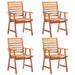 Outdoor Dining Chairs 4 Pcs Solid Acacia Wood Tbpoobb