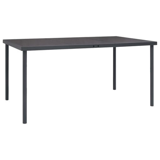 Outdoor Dining Table Anthracite 150x90x74 Cm Steel Totbni