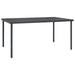 Outdoor Dining Table Anthracite 150x90x74 Cm Steel Totbni