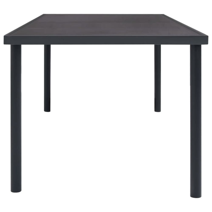 Outdoor Dining Table Anthracite 150x90x74 Cm Steel Totbni