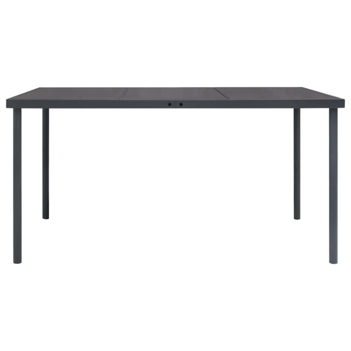 Outdoor Dining Table Anthracite 150x90x74 Cm Steel Totbni