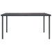 Outdoor Dining Table Anthracite 150x90x74 Cm Steel Totbni