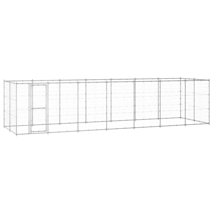 Outdoor Dog Kennel Galvanised Steel 16.94 M² Tbnxtob