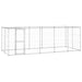 Outdoor Dog Kennel Galvanised Steel With Roof 12.1 M²