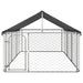 Outdoor Dog Kennel with Roof 400x200x150 Cm Oioakk