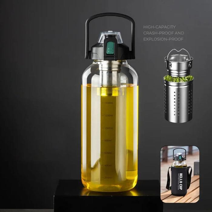 Outdoor Double Glass Cup with Handle