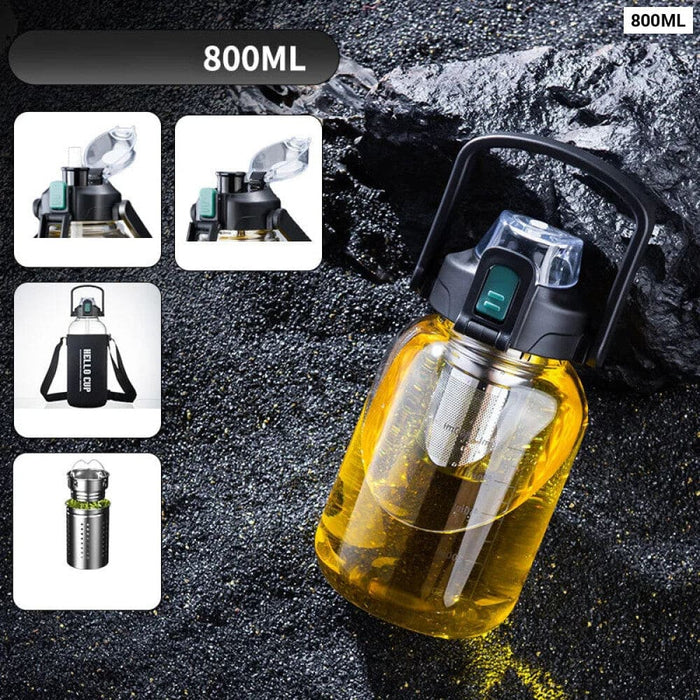 Outdoor Double Glass Cup with Handle