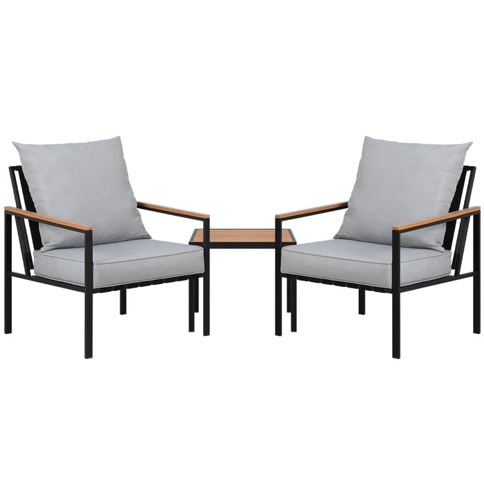 Outdoor Furniture 3pcs Lounge Setting Bistro Set Chairs