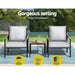 Outdoor Furniture 3pcs Lounge Setting Bistro Set Chairs