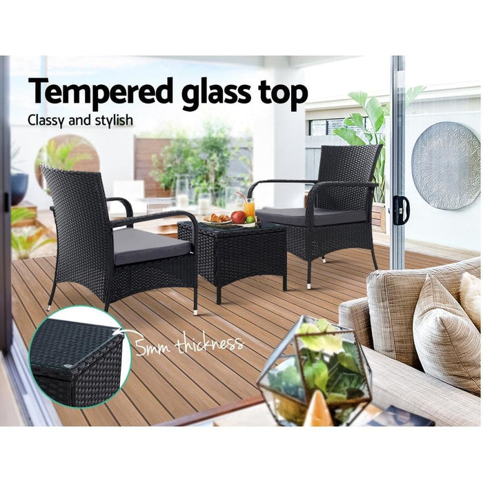 Outdoor Furniture Patio Set Wicker Conversation Chairs