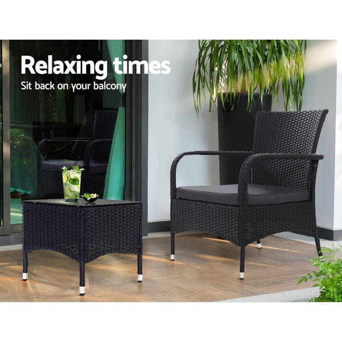 Outdoor Furniture Patio Set Wicker Conversation Chairs